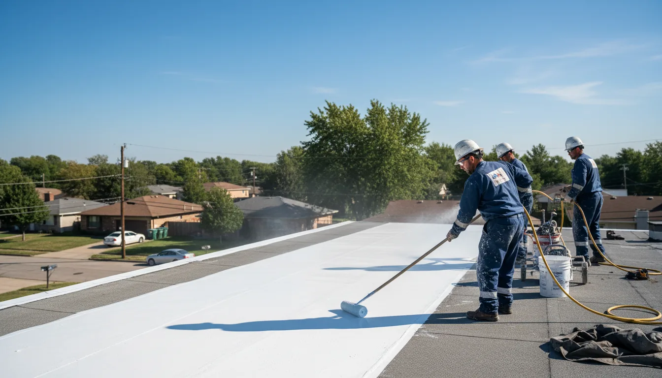 Commercial roof coating in Woodston, KS near me